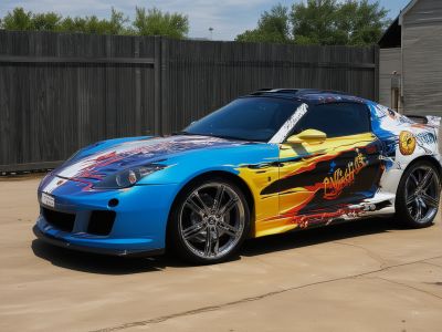 Dent repair and paint matching on vehicle door